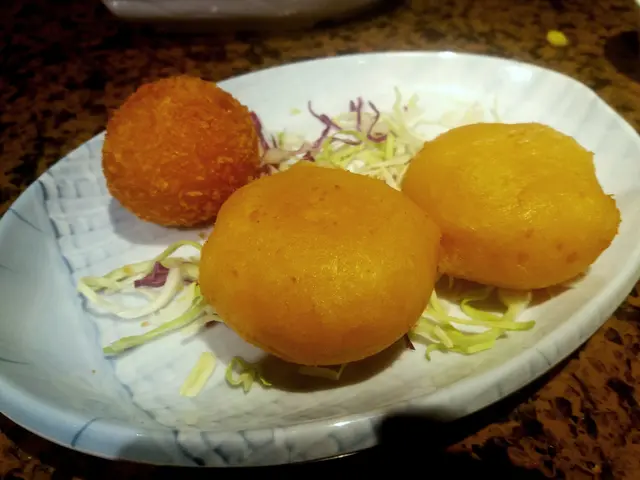 芝士年糕,紫薯香芋丸