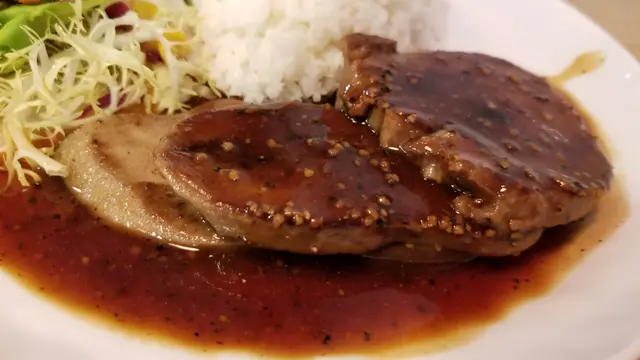 香煎厚切牛脷配日式山賊汁飯