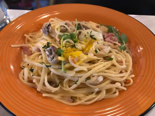 Carbonara  with  Onsen  Egg