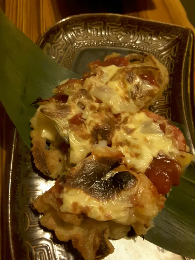 炸蝦肉芝士簿餅