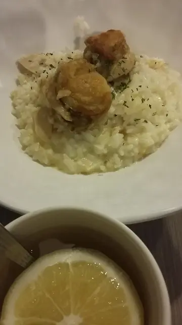 帆立贝磨菇忌廉意大利饭