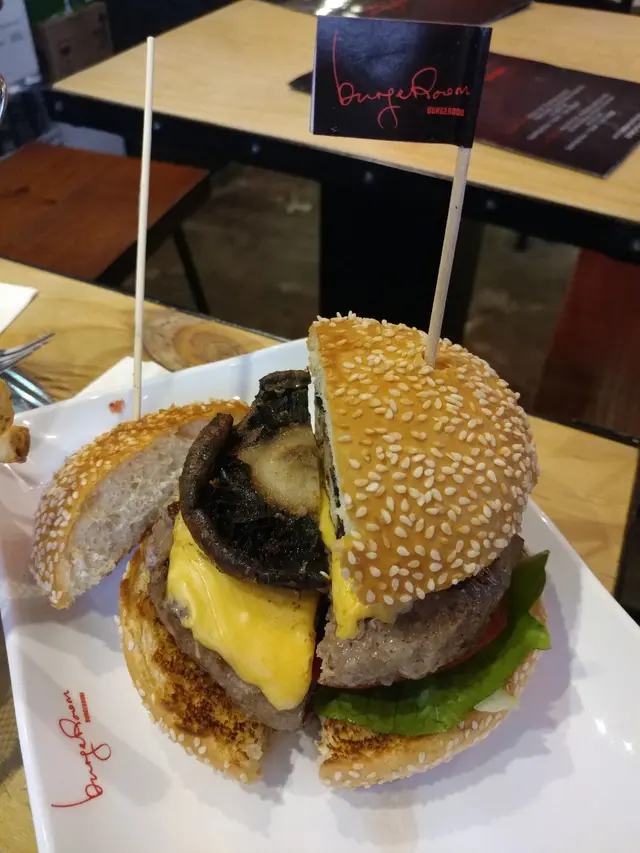 portobello cheese burger