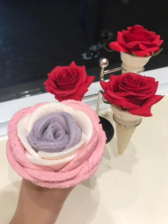 三色玫瑰花雪糕