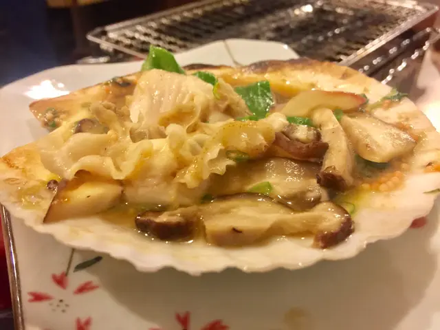 松葉蟹膏帆立貝燒