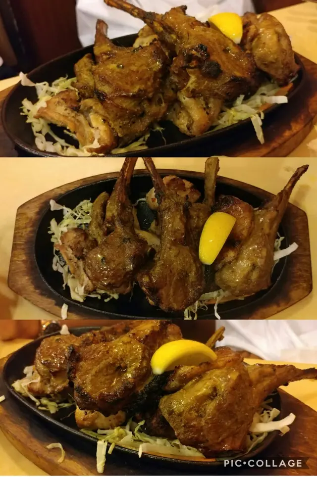 板烤羊鞍扒+烤蒜子雞件