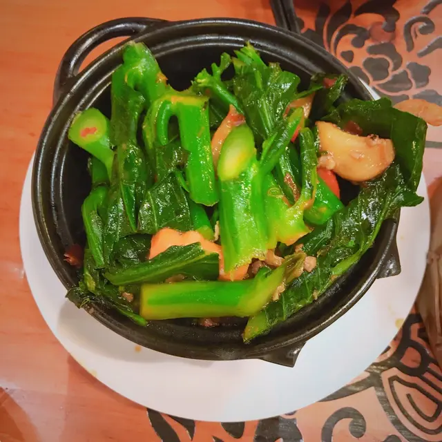 啫啫蝦乾芥蘭煲