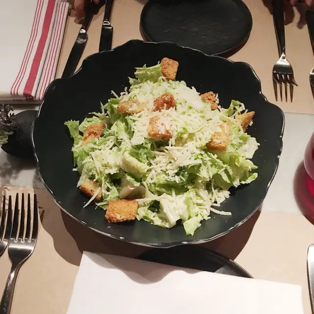 Classic Caesar Salad, Chopped Romaine, Grated Parmesan, Garlic Croutons