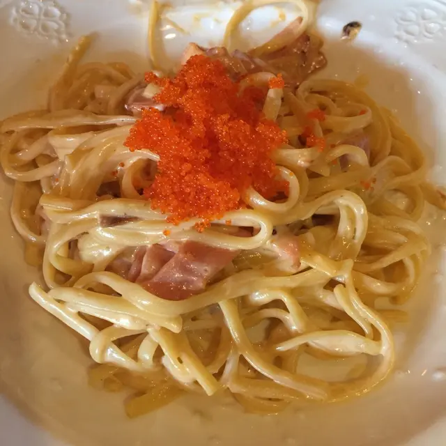 濃海膽汁煙肉明太子扁意粉(Lunch set)