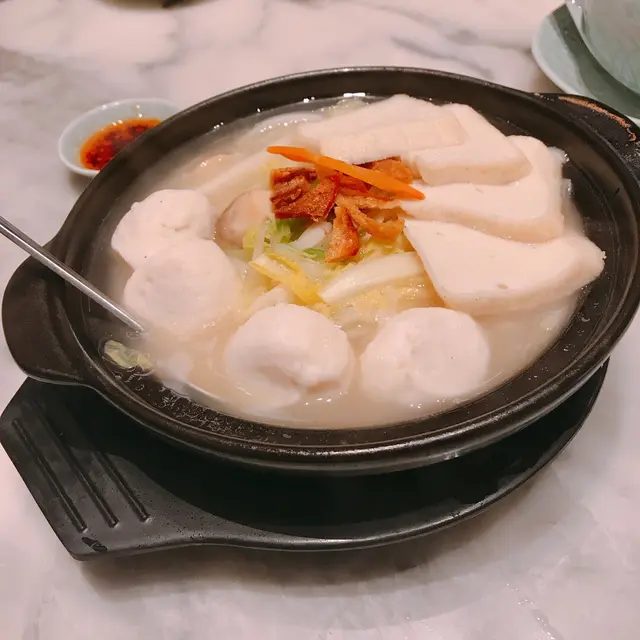 手打魚蛋津菜煲