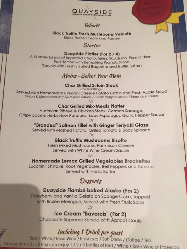 $599 DINNER SET FOR TWO