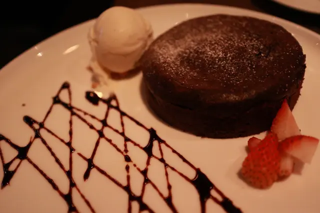 4.5″ Molten Chocolate Cake with Vanilla Ice Cream