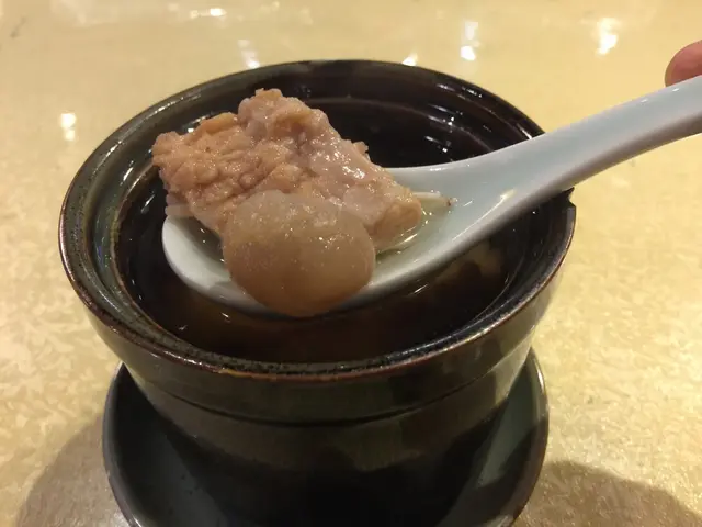 有海底椰、鱷魚肉、龍眼肉、川貝和陳皮等,湯料十足,味道香甜潤喉。