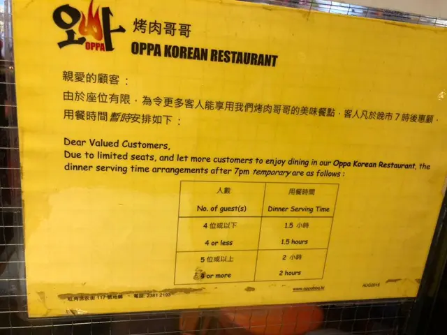 用餐時段有唔同，限時間都唔同