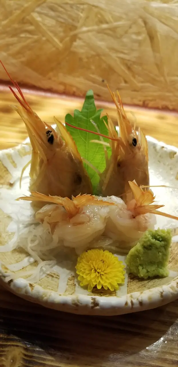 赤蝦刺身