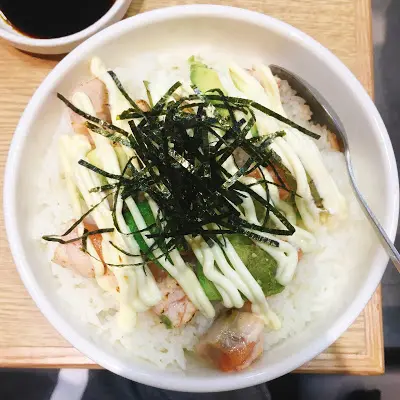 炙燒鮭魚丼(加$10)