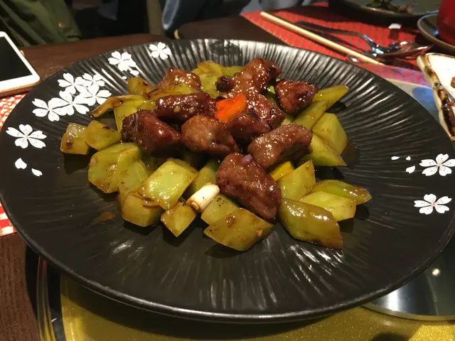燒汁芥末牛肉粒