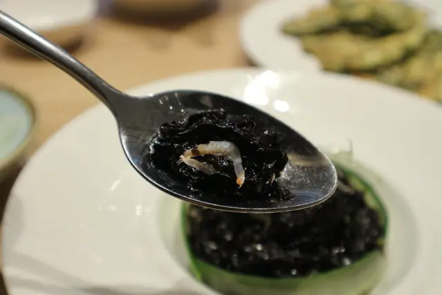 蝦苗拌頭水紫菜