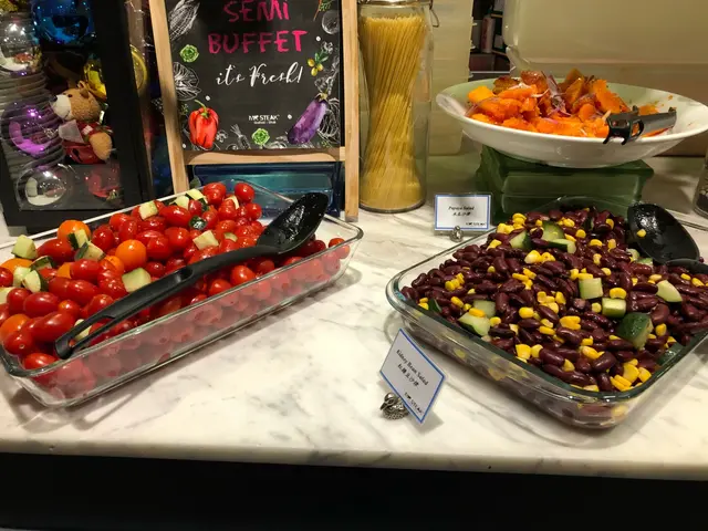 蕃茄沙律、紅腰豆沙律、木瓜沙律,正!