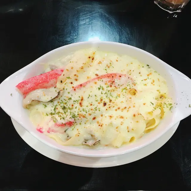 芝士珍珠蠔蟹棒闊條麵