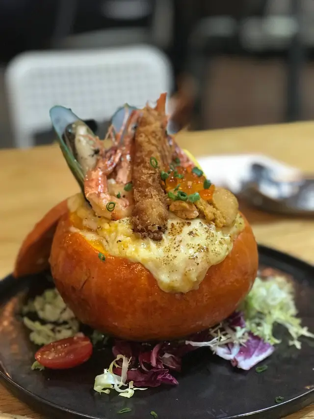 Risotto 味道很棒，可是南瓜肉很硬 不入味