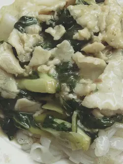 時菜肉片炒河全走