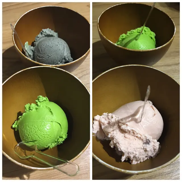 芝麻、綠茶、紅豆雪糕