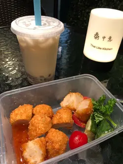 泰式炸蝦餅＆椰汁紅豆冰
