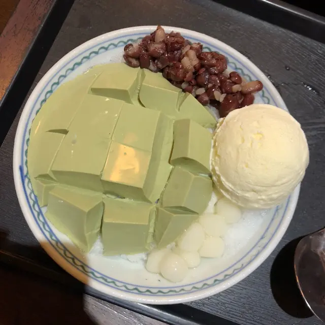 雪糕紅豆綠茶布甸