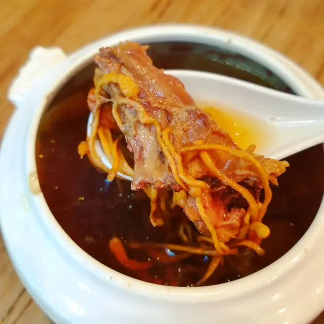 栗子蟲草花花膠燉雞湯