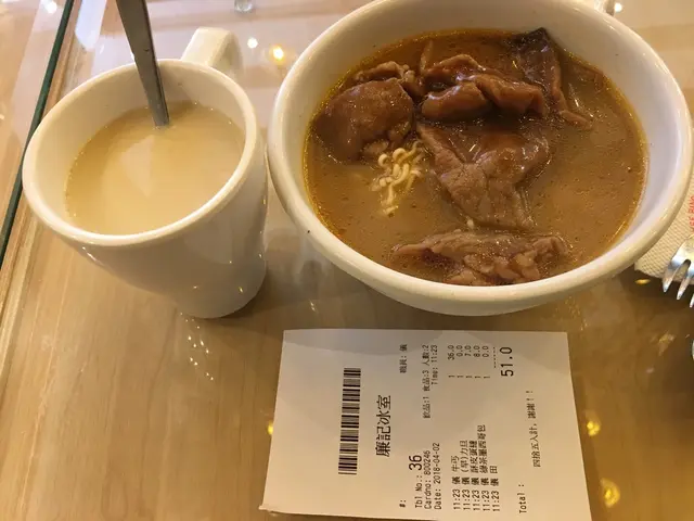 經典早餐（沙爹牛肉公仔面+好立克）
