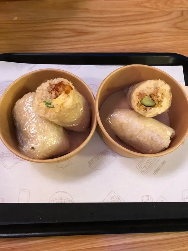 台式香腸蔥蛋飯團