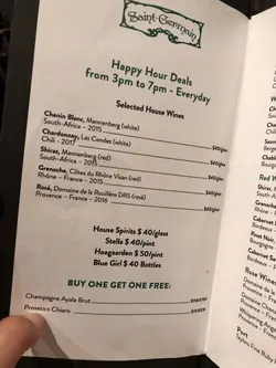 Happy  Hour  Menu