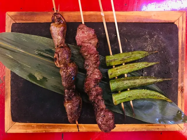 海鹽燒牛肩胛48 + 海鹽燒秋葵 24 + 燒雞心34