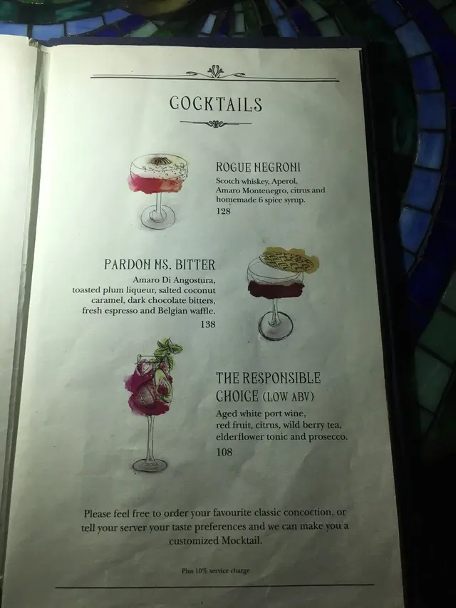 Cocktails  好特別，而且價錢唔貴