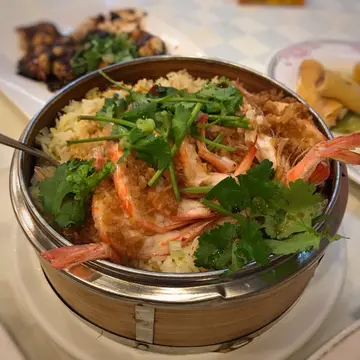 笼仔蒸虾饭