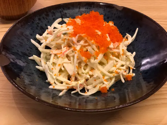 初見手切青瓜蟹籽沙律