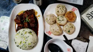 外婆紅燒肉菜飯連生煎包