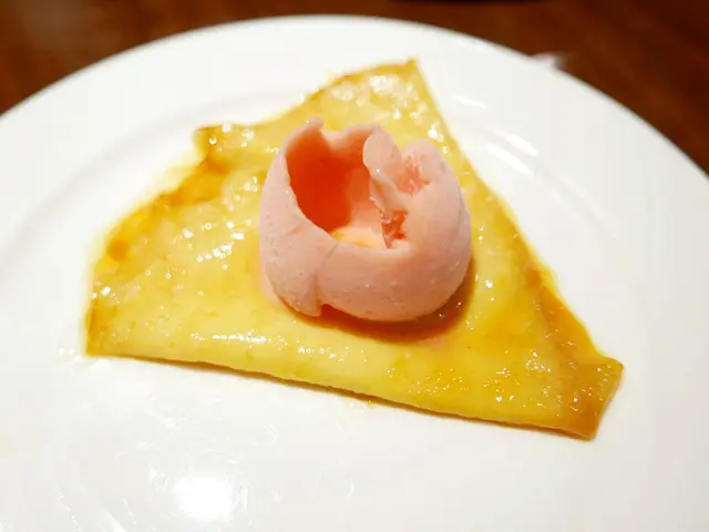 法式香橙薄餅配血橙雪葩