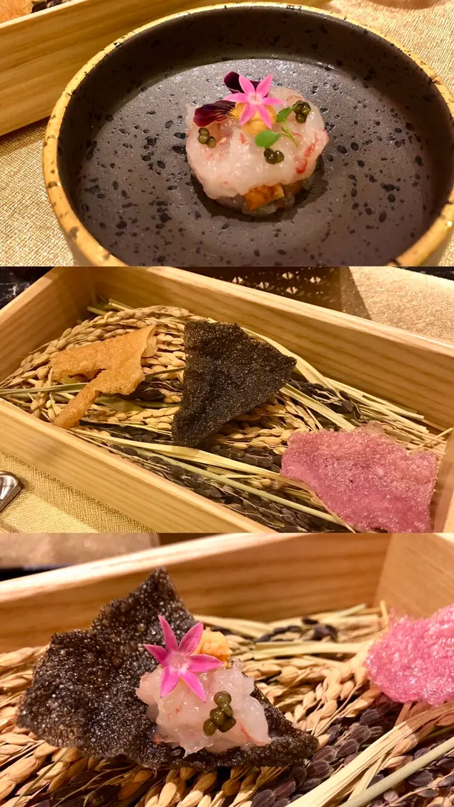 牡丹蝦他他配脆米片