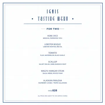 TASTING MENU FOR 2 