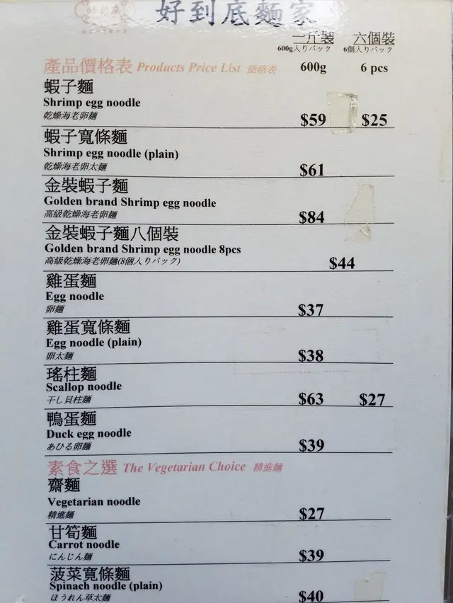 盒裝及其他新鮮製品