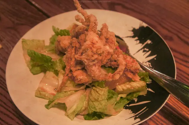 軟殼蟹金柚沙律