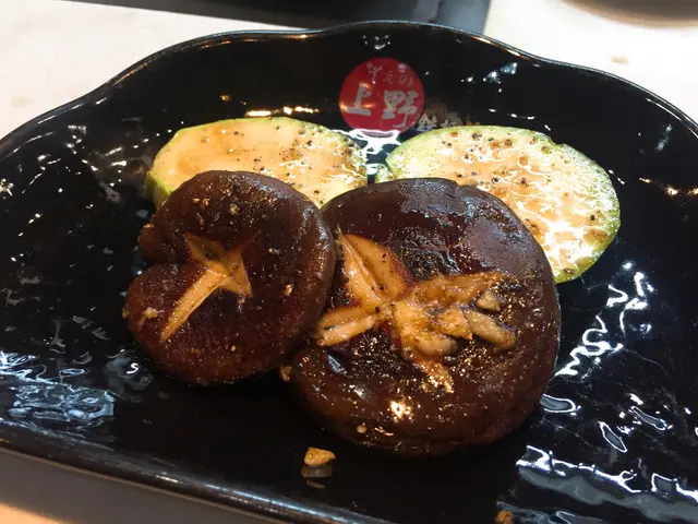 鐵板配菜：冬菇、翠肉瓜