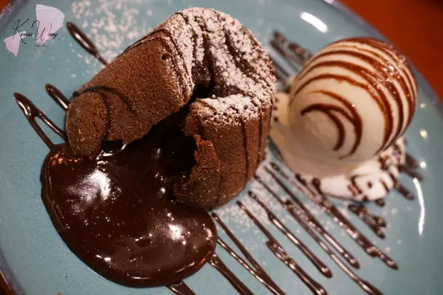 朱古力心太軟配雪糕