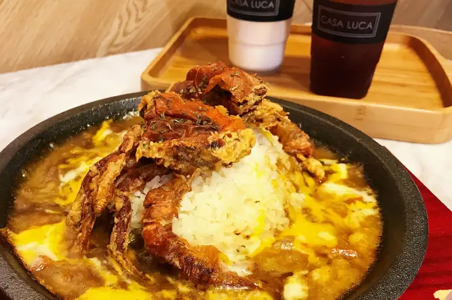 脆炸軟殼蟹🦀配日式芝士咖喱鐵板飯