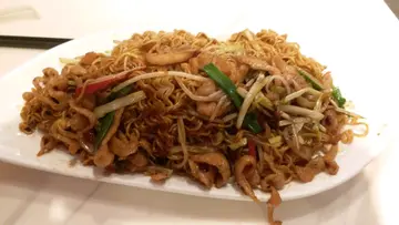 xo酱干炒猪颈肉公仔面