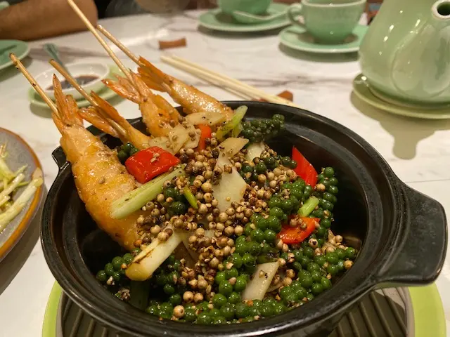 鴛鴦胡椒焗中蝦