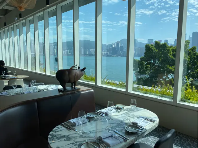 看著維多利亞港，賞心悅目