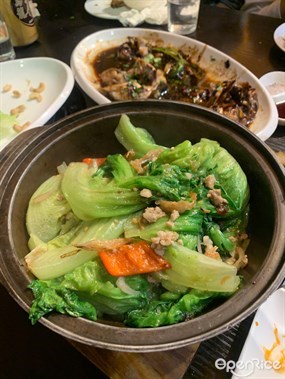 蝦米啫啫生菜煲👍🏼 - 荃灣的金河餐廳小厨