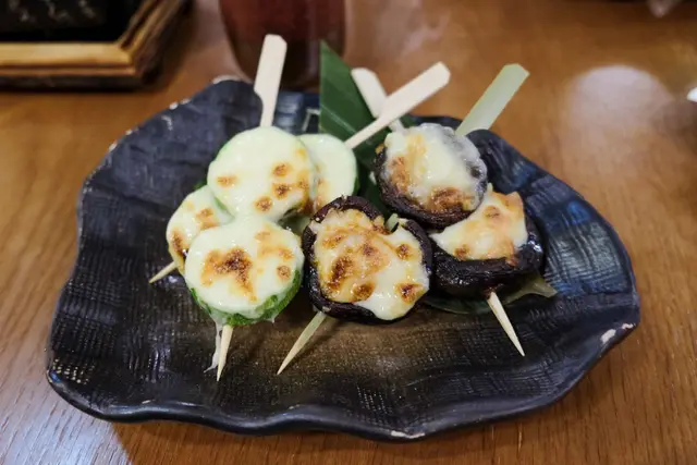 燒芝士脆玉瓜和冬菇